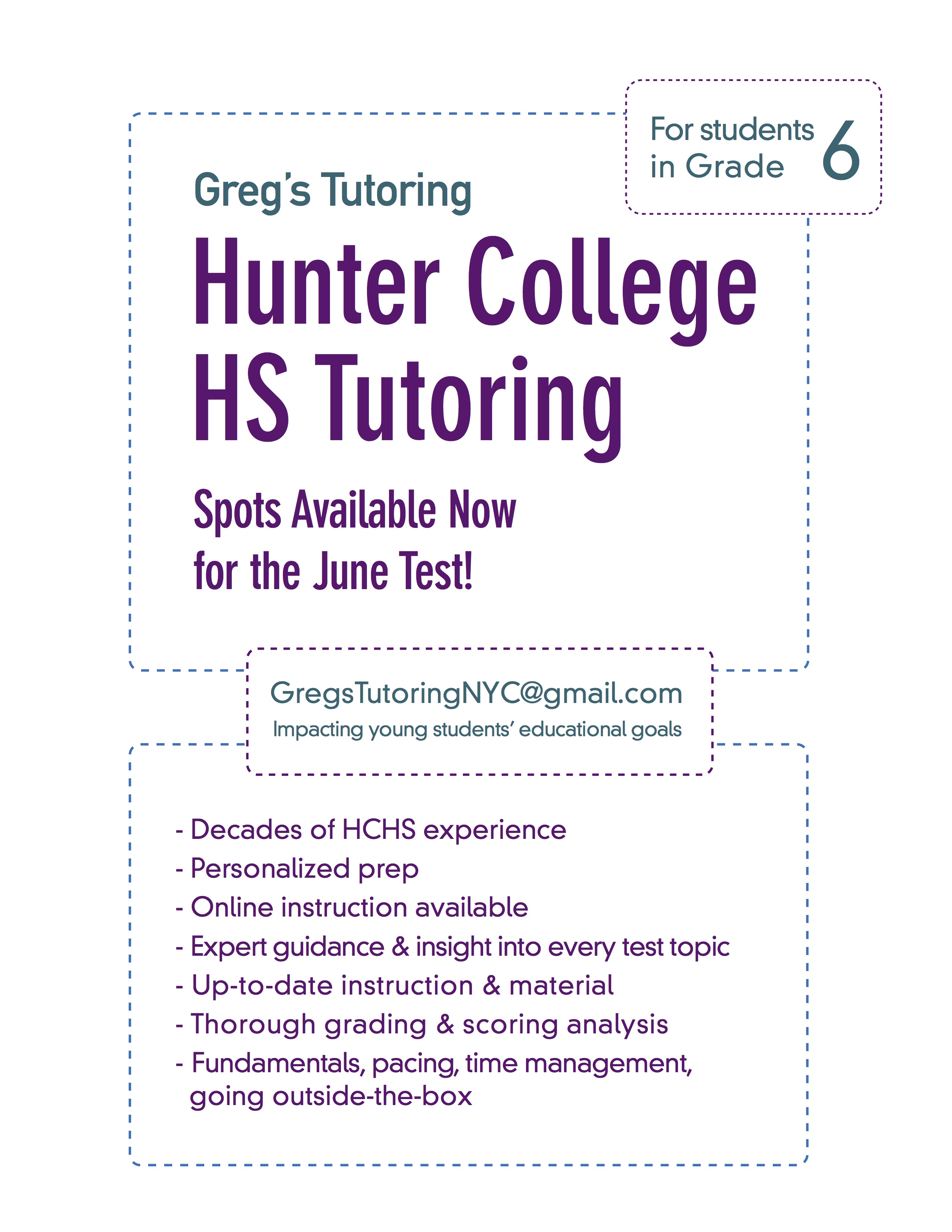 Greg's Tutoring NYC